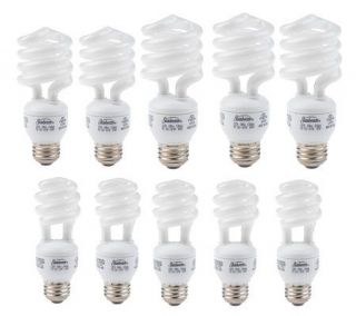 10 Pack Assorted Sunbeam CFL Energy Saving Bulbs —