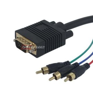  VGA to TV Cord RCA Component AV 3 Adapter Computer Cable Cord