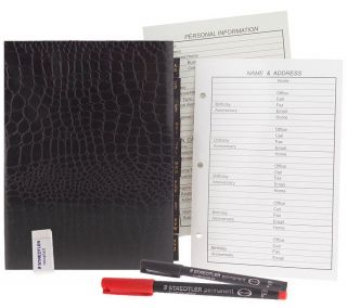   or Red Croco Address Book w/Pens,Eraser & 20 Extra Pages —