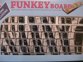 Funkey Board Designed Computer Laptop Keyboard Stickers Decals Zebra