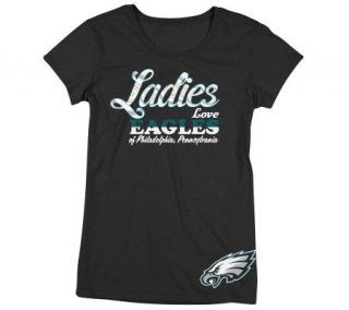 NFL Philadelphia Eagles Womens Lady Love Cap Sleeve T Shirt