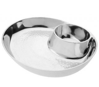 RLM Home Nautilus Chip and Dip Bowl with Hammered Finish —