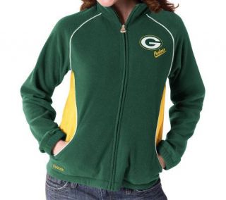 NFL Packers Womens Plus Size Overlay Micro Fleece Jacket —