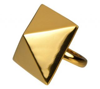 Kenneth Jay Lanes Goldtone Pyramid Ring   J309816