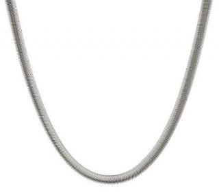 Steel by Design High Polished Flat Snake Chain Necklace —