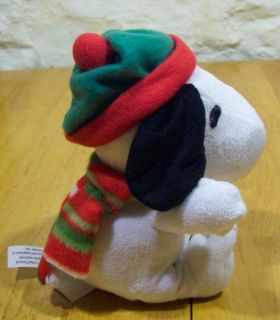 Snoopy Peanuts Animated Christmas Musical Plush Toy New