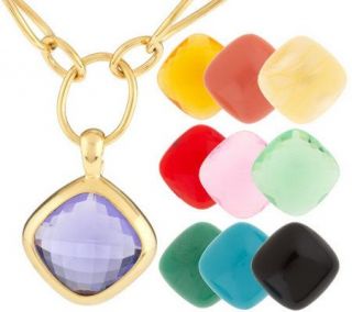 Joan Rivers Chic Links 10 Color Changeable 17 1/4Necklace —