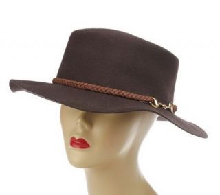 Collection XIIX Wool Gaucho Hat with Braided Trim and Link —