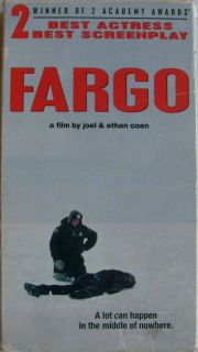  FARGO VHS Movie Video Tape Film By Joel & Ethan Coen G VG FREE SHIP