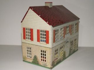  Tin Litho Dollhouse by Playsteel National Can Company 2 Stories