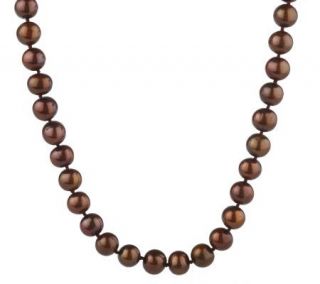   Crafted Sterling 10mm Chocolate Cultured Pearl 18 Necklace —