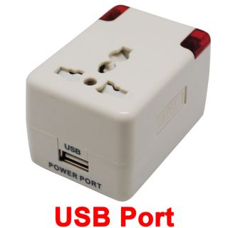  Travel AC Adapter Power Converter USB Charger US Plug EU AU UK
