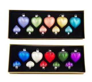 Set of 20 Heart Shaped Ornaments with Giftbox by Valerie —