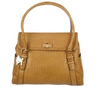 Janie Bryant MOD OstrichEmbossed Leather Shoulder Bag   A214126