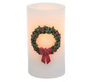 Candle Impressions Wreath or Tree Flameless Candle w/ Timer   H197828