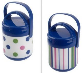 Polka Dot or Stripe 28 oz.Insulated Food Containers —