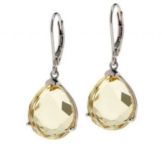 15.00 ct tw Brazilian Quartz Sterling Lever Back Earrings —