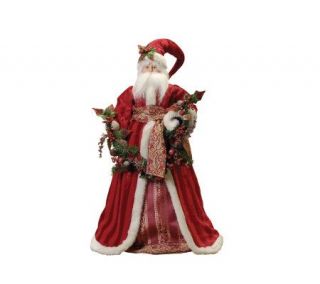 25 Red Paisley Santa Figurine by Roman —
