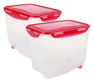 Lock & Lock Set of 2 Bulk Storage Containers with Containers