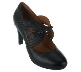 Clarks Indigo Wessex Arms Leather High Heel Mary Janes —
