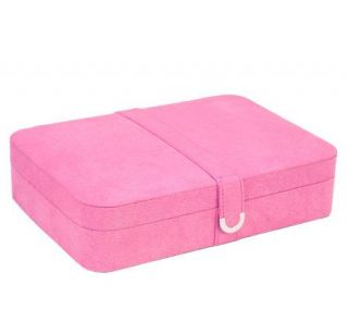 Mele Sueded Jewelry Box with 24 Sections   Pink —