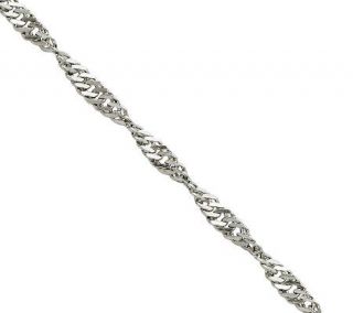 Steel by Design 3.0mm 24 Singapore Chain Necklace —