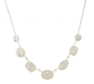 SeidenGang Sterling 20 Diamonique Relief Station Necklace —