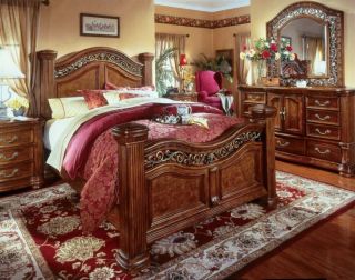 Wynwood Cordoba Burnished Pine King Size Mansion Bed Bedroom Furniture