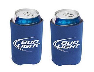Bud Light 2 Beer Can Wrap Coolers Koozie Coolie Hugie New