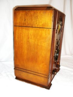1935 Zenith Model 807 5 Tube Anitque Wood Electric Radio