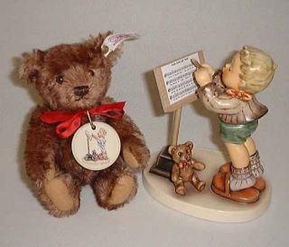 Hummel Little Maestro Figurine & Steiff Bear Set —