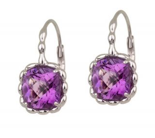 DreamCollection Sterling Cushion Cut Gemstone Earrings —