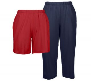 Sport Savvy DuoStretch Shorts and Capri Pants Set —