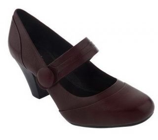 Clarks Bendables Ruby Shimmer Leather Mary Janes w/ Button —