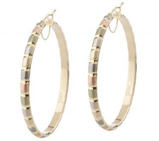 VicenzaGold 2 Multi color Hoop Earrings 14K Gold —