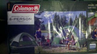 Coleman 6 Person Dome Tent SPRING VALLEY 10 5 FT x 9 5 FT camping