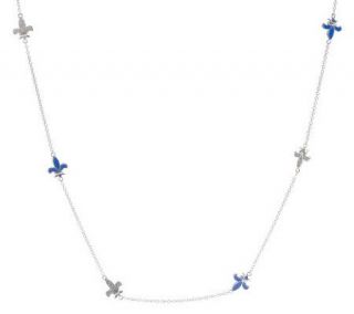 Hidalgo Diamonique Sterling Fleur de Lis 30 Necklace —