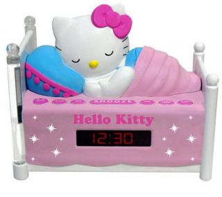 Hello Kitty Sleeping AM/FM Clock Radio with Night Light   E258030