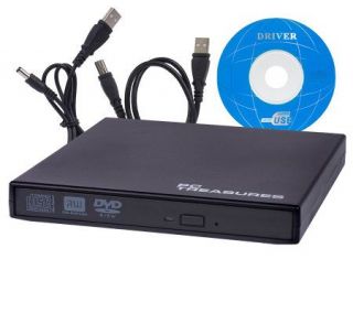 PC Treasures USBSlimPortable Optical Stand Alone DVD / RW Drive