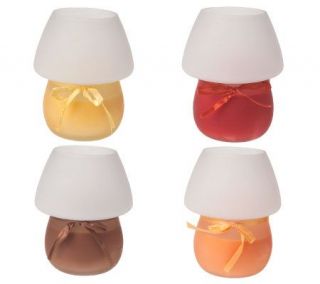 Set of 4 Bakery Jar Candles w/ Frosted Shades by Lori Greiner