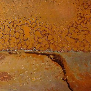 Abstract Copper Patina Painting by Artist David Savedge