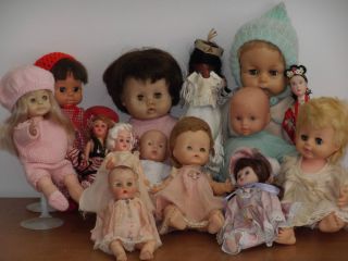Vintage Collectible Lot 14 Dolls Ginny Baby Horsman Doll Baby Susan