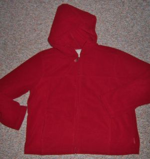 Royal Robbins Cranberry Color Fleece Zipper Front Hoodie Hooded Jacket