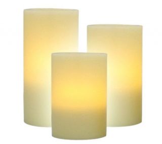 Pacific Accents Set of 3 Graduated Flameless Candles —
