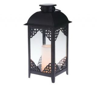 CandleImpressio Moroccan OutdoorSolar Lantern with Candle —