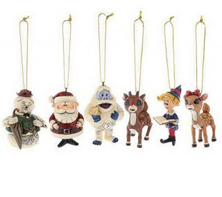 Jim Shore Rudolph Traditions 6 Ornament Set —
