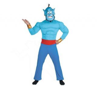 Aladdin Disney Genie Muscle Adult Costume —