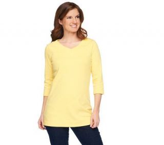 Liz Claiborne New York Essentials Wide V Neck Tunic   A230442