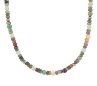 Carolyn Pollack Sterling 32 Multi Gemstone Bead Necklace —