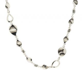 Michael Dawkins Sterling Petal and Rondel 36 Toggle Necklace